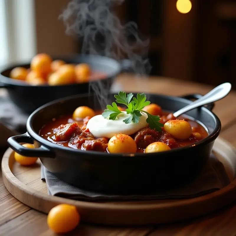 Goulash Húngaro con Ñoquis de Patata: Receta de Invierno en Olla Lenta