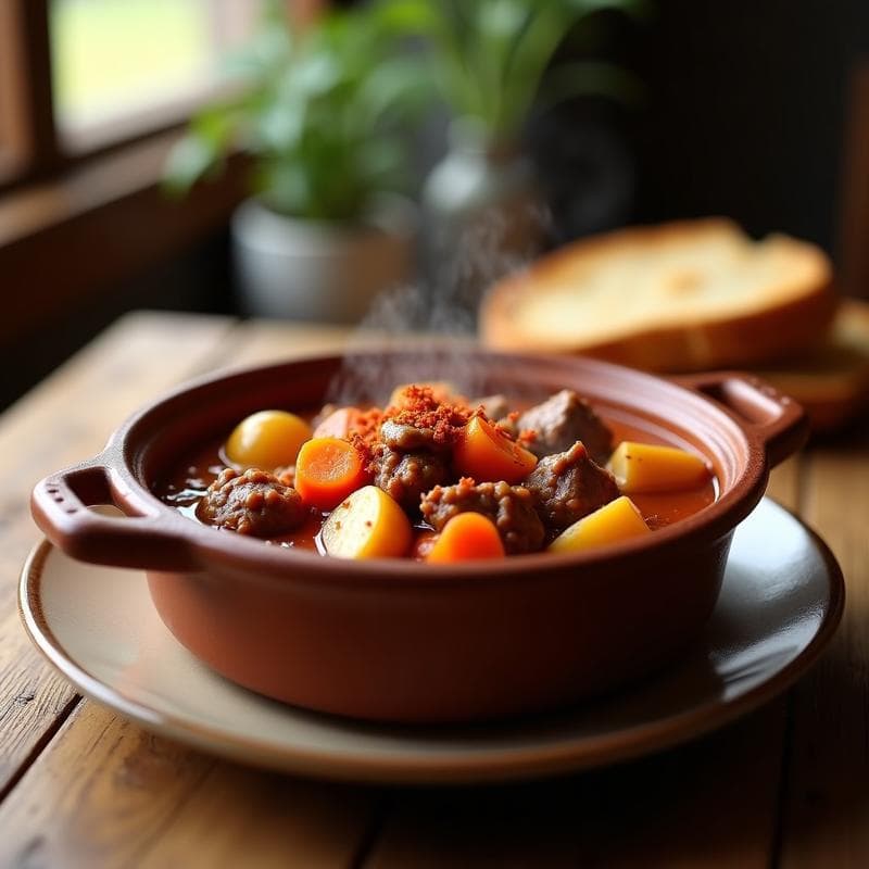 Goulash Húngaro Auténtico: Receta Tradicional en Ollas Superpuestas Sin Vigilar