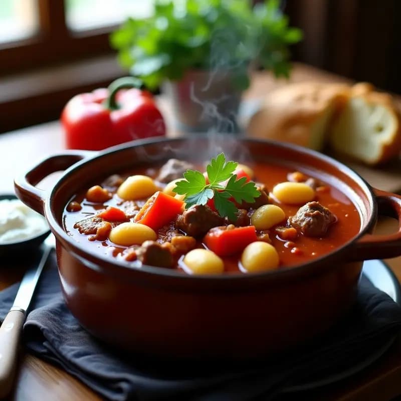 Goulash Húngaro con Pasta de Ñoquis: Receta Reconfortante en una sola Olla