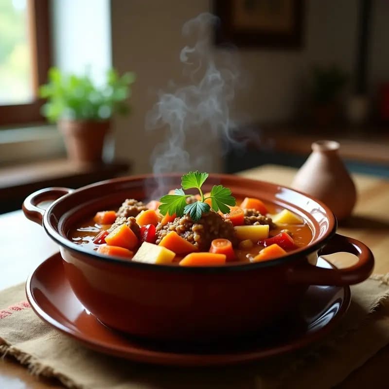 Goulash Húngaro de Ternera y Pimentón: Estofado Reconfortante en Olla Lenta