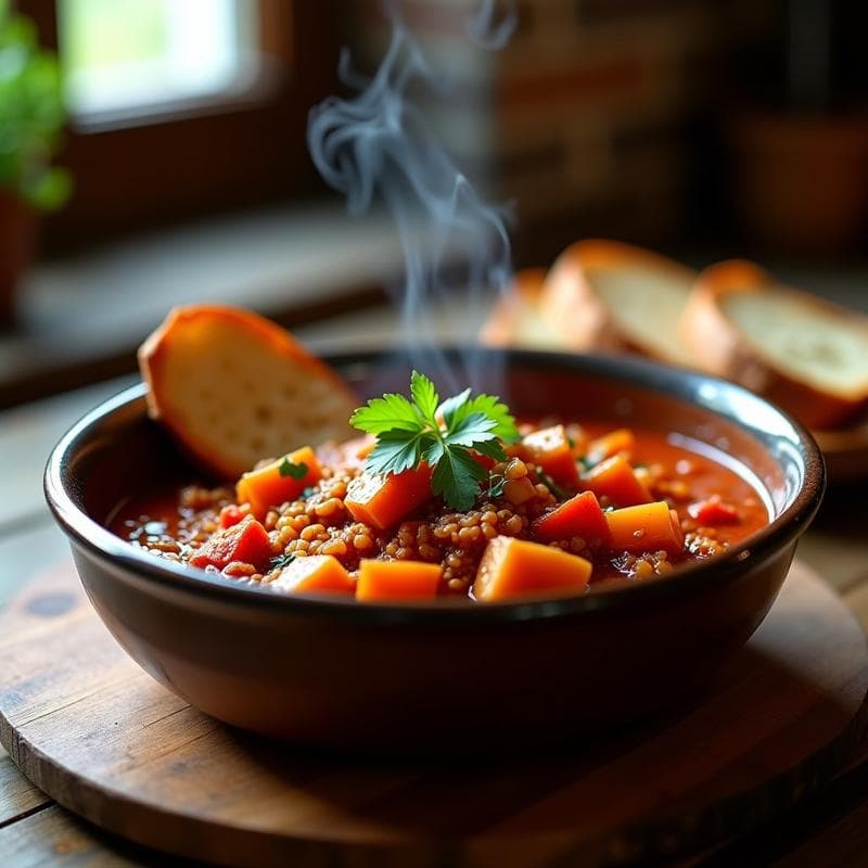 Goulash de Jackfruit y Pimentón Ahumado: Receta Húngara Vegana en Olla Lenta