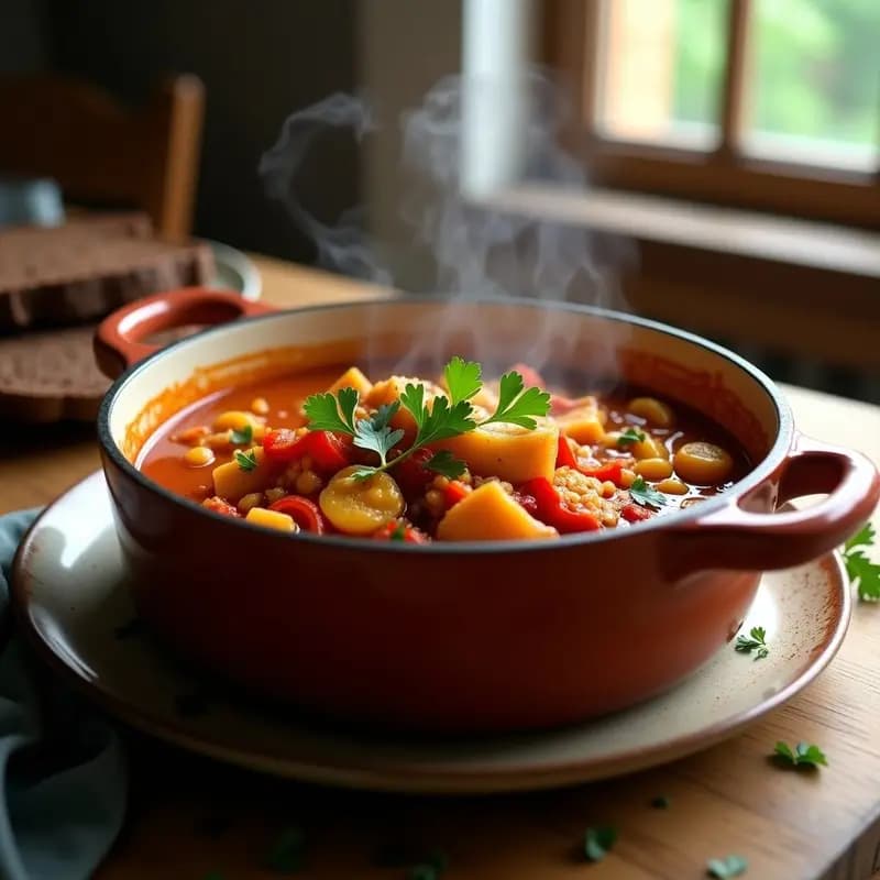 Goulash de Jackfruit y Pimientos: Receta Húngara Vegana y recomendada para tupper