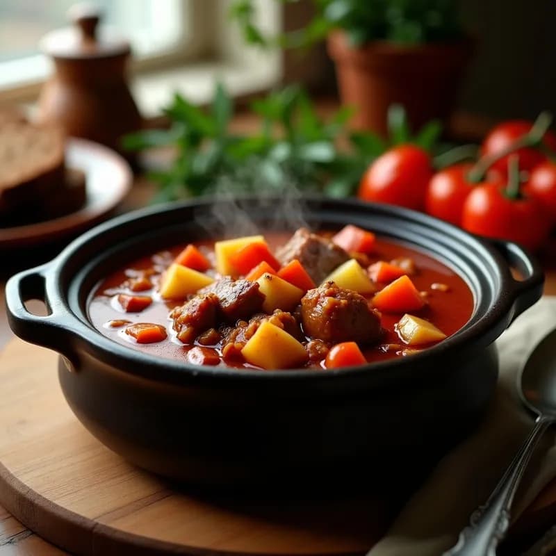 Goulash Magiar: Receta Auténtica de Carne de Res con Pimentón en 1 Hora