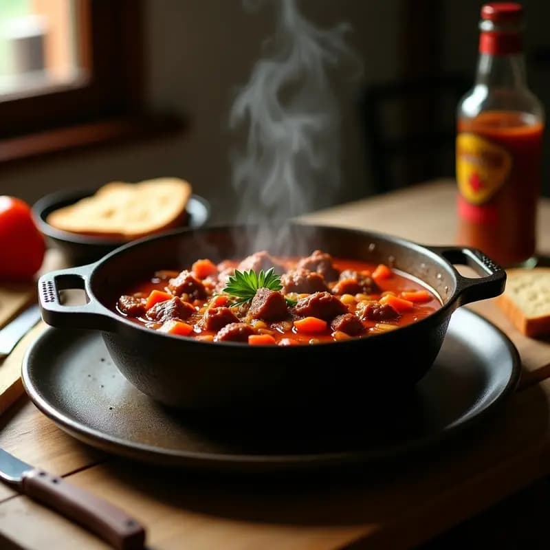 Goulash de Res con Pimentón Ahumado: Receta Húngara Tradicional en una sola olla