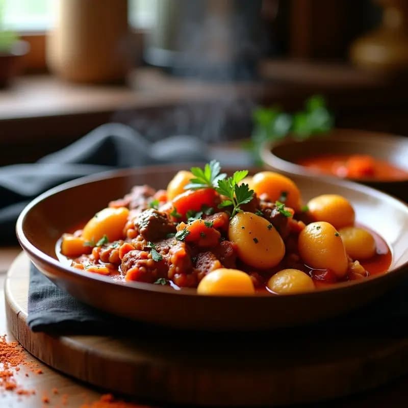 Goulash de Res con Pimentón y Ñoquis de Patata: Receta Húngara Tradicional en 1 Hora
