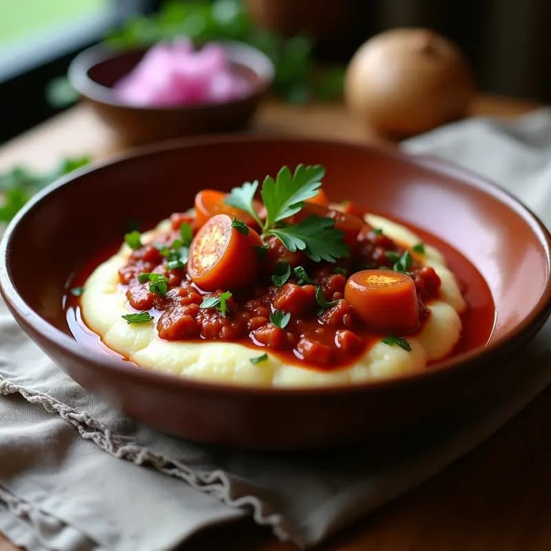 Goulash Húngaro de Seitán: Receta Vegana con Pimentón de la Vera y Puré de Coliflor