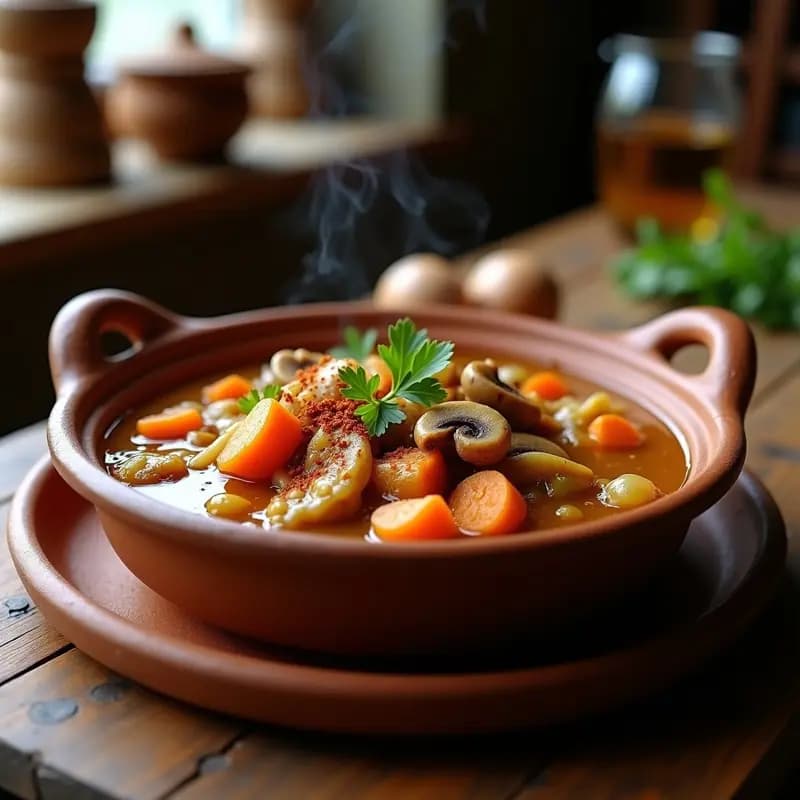 Goulash de Hildegard con Setas y Azafrán: Estofado Húngaro Vegano y Nutritivo