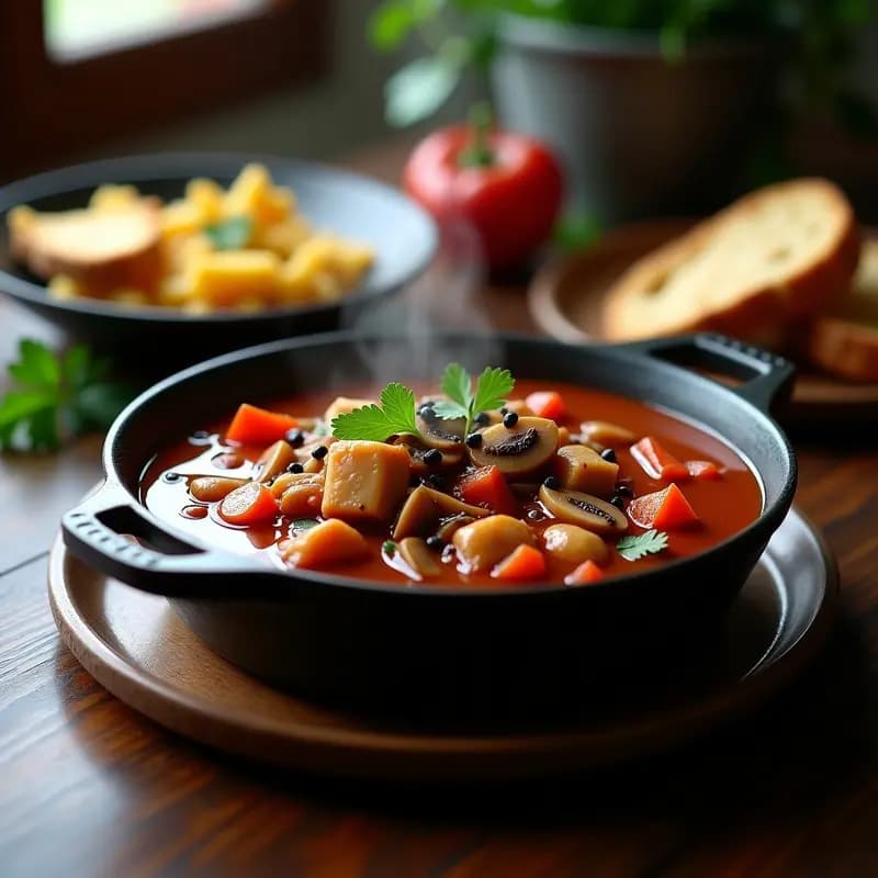 Goulash Húngaro con Shiitake y Pimentón Ahumado: Estofado Vegano y Reconfortante