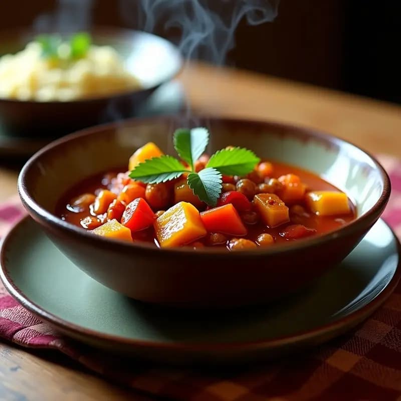 Goulash Húngaro de Tempeh y Pimientos: Receta Vegana y Sin Gluten en Thermomix