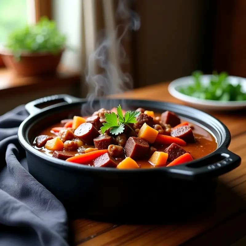 Goulash de Ternera con Ñame y Pimentón: Receta Húngara Keto y Baja en Carbohidratos