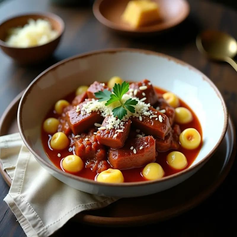 Goulash de Ternera con Ñoquis de Coliflor: Receta Húngara Keto en Olla Exprés
