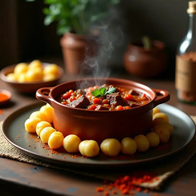 Goulash Hongrie: Estofado de Ternera con Pimentón y Ñoquis de Patata