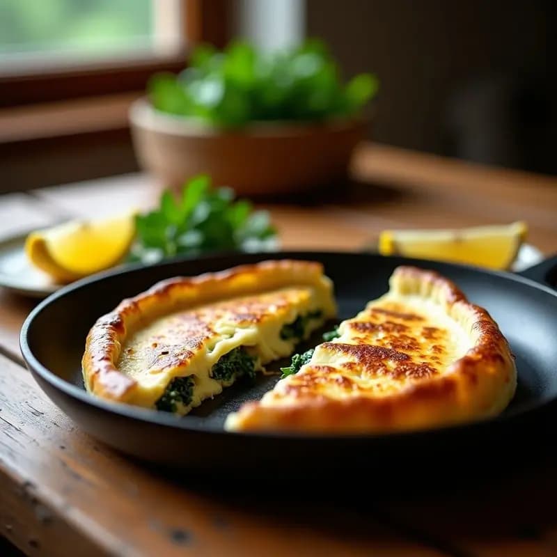 Gozleme Turca de Espinacas y Queso Halloumi: Receta en Sartén Sin Gluten