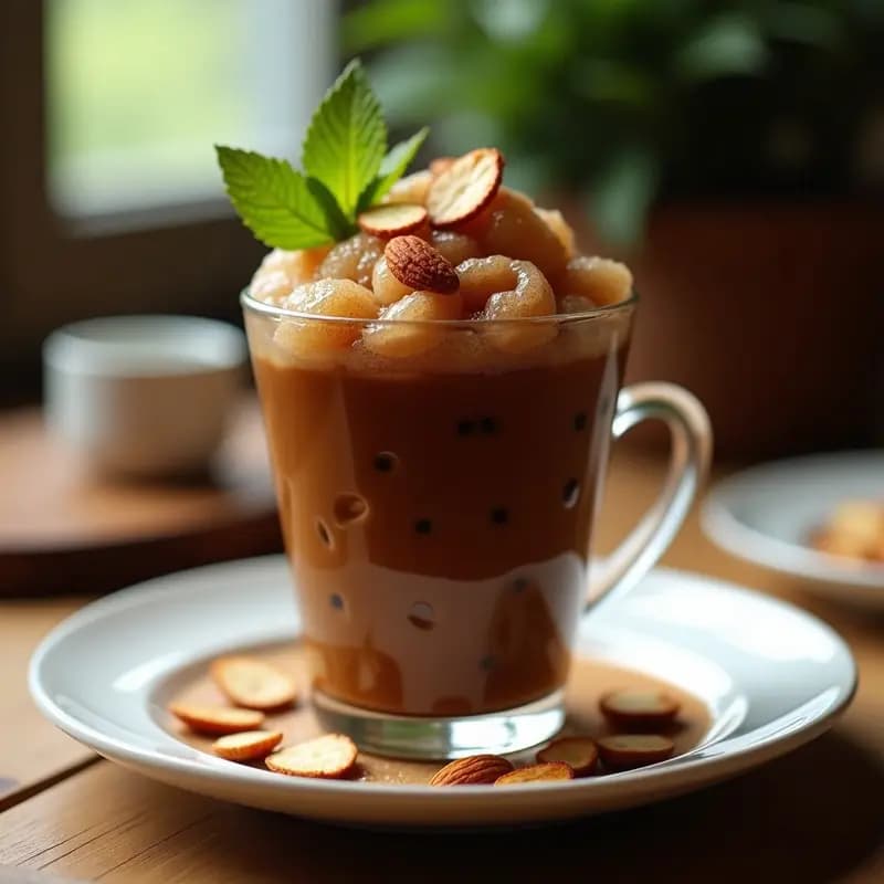 Granita de Café y Licor de Amaretto: Postre Italiano Refrescante Sin Lácteos