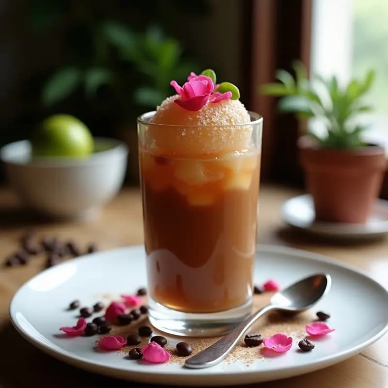Granita de Café y Cardamomo: Postre Italo-Árabe Refrescante Sin Azúcar