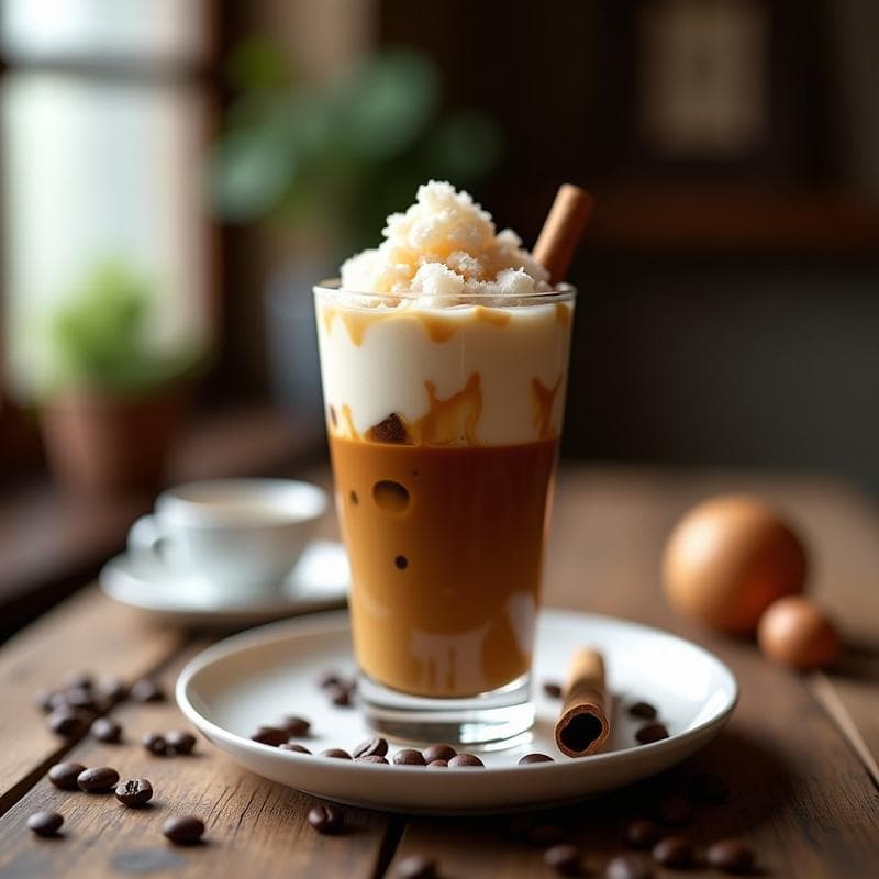 Granizado de Café y Canela con Leche de Almendras: Bebida Fría Sin Azúcar