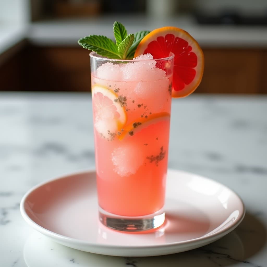 Granizado de Céfiros y Pomelo Rosa con Jengibre: Bebida Refrescante Sin Azúcar