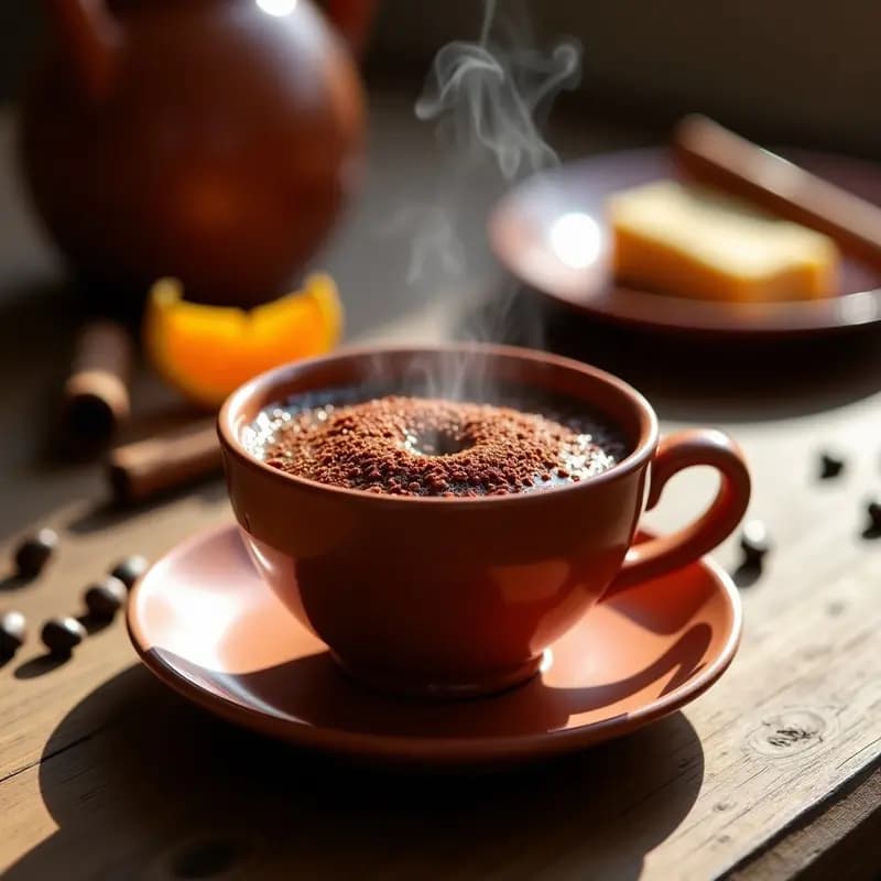 granuleja granadina con café y canela: Bebida tradicional de la Alpujarra