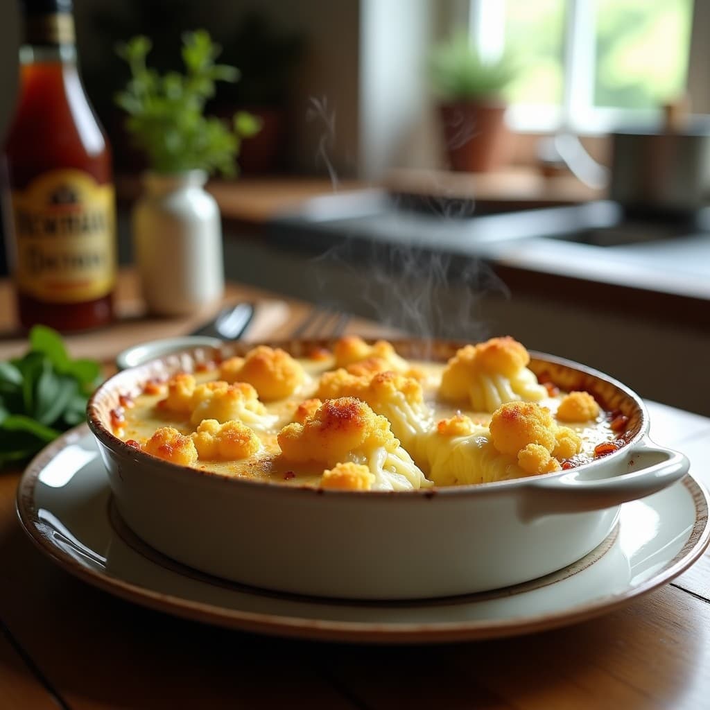 Gratin de Coliflor y Camembert con Newman’s Own: Receta Francesa en Thermomix