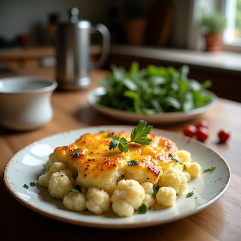 Gratin de Coliflor con Queso de Anacardos: Receta Vegana al Horno y Cremosa