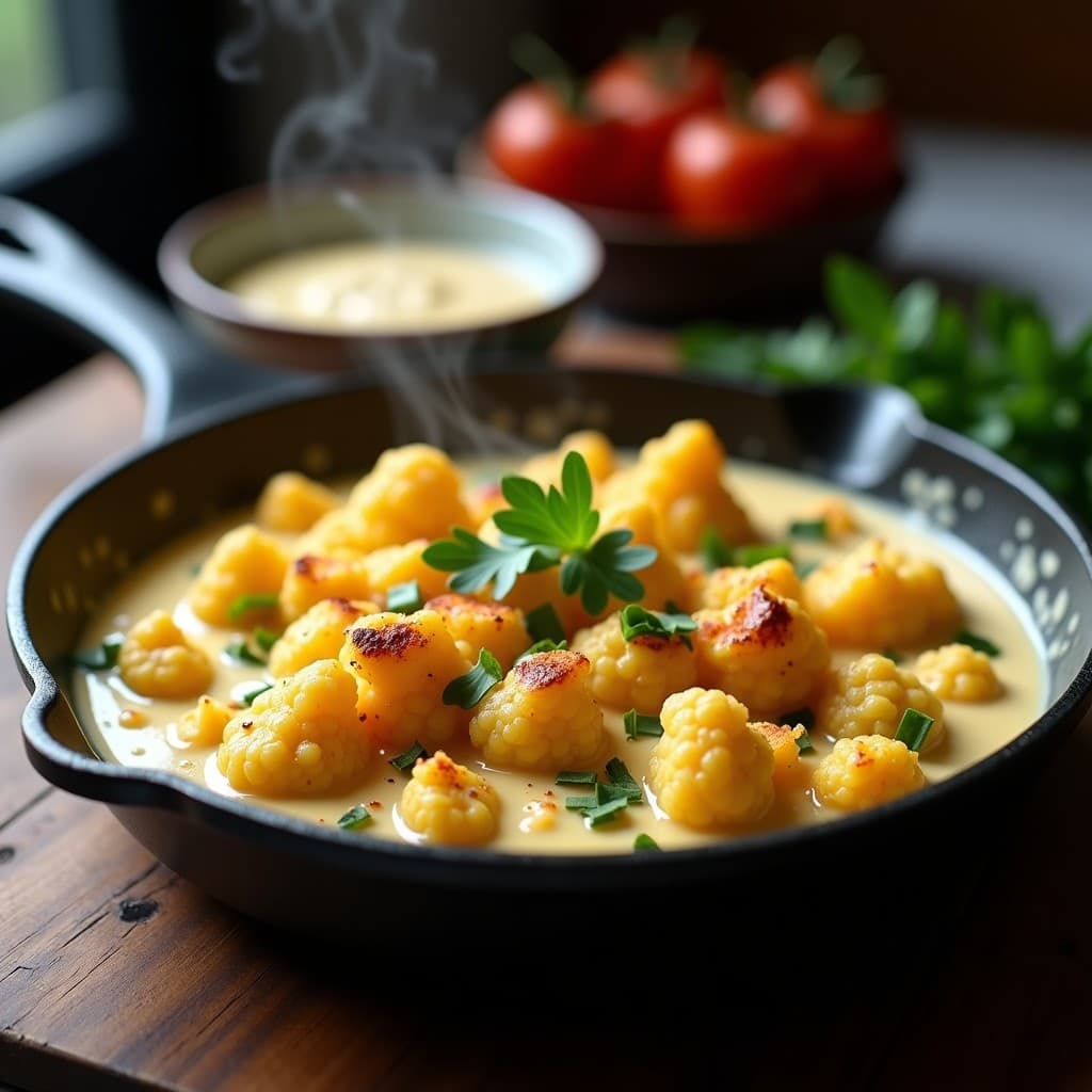 Gratin de Coliflor con Queso Vegano de Cashew: Receta Sin Lactosa y Sin Horno