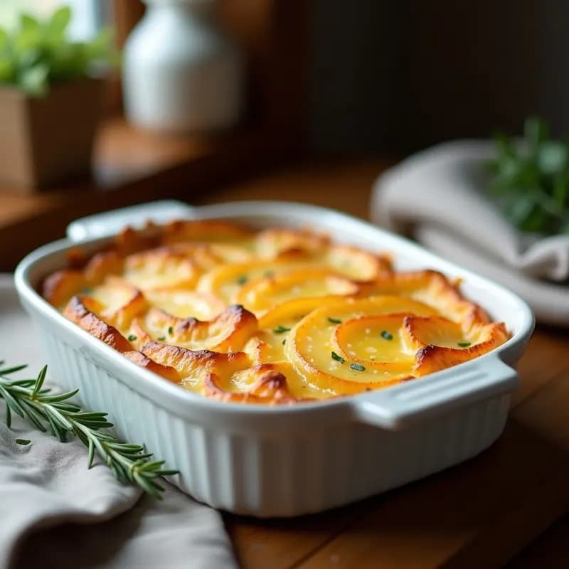 Gratin Dauphinois de Patata y Queso Gruyère: Receta Francesa en Horno y Cremosa