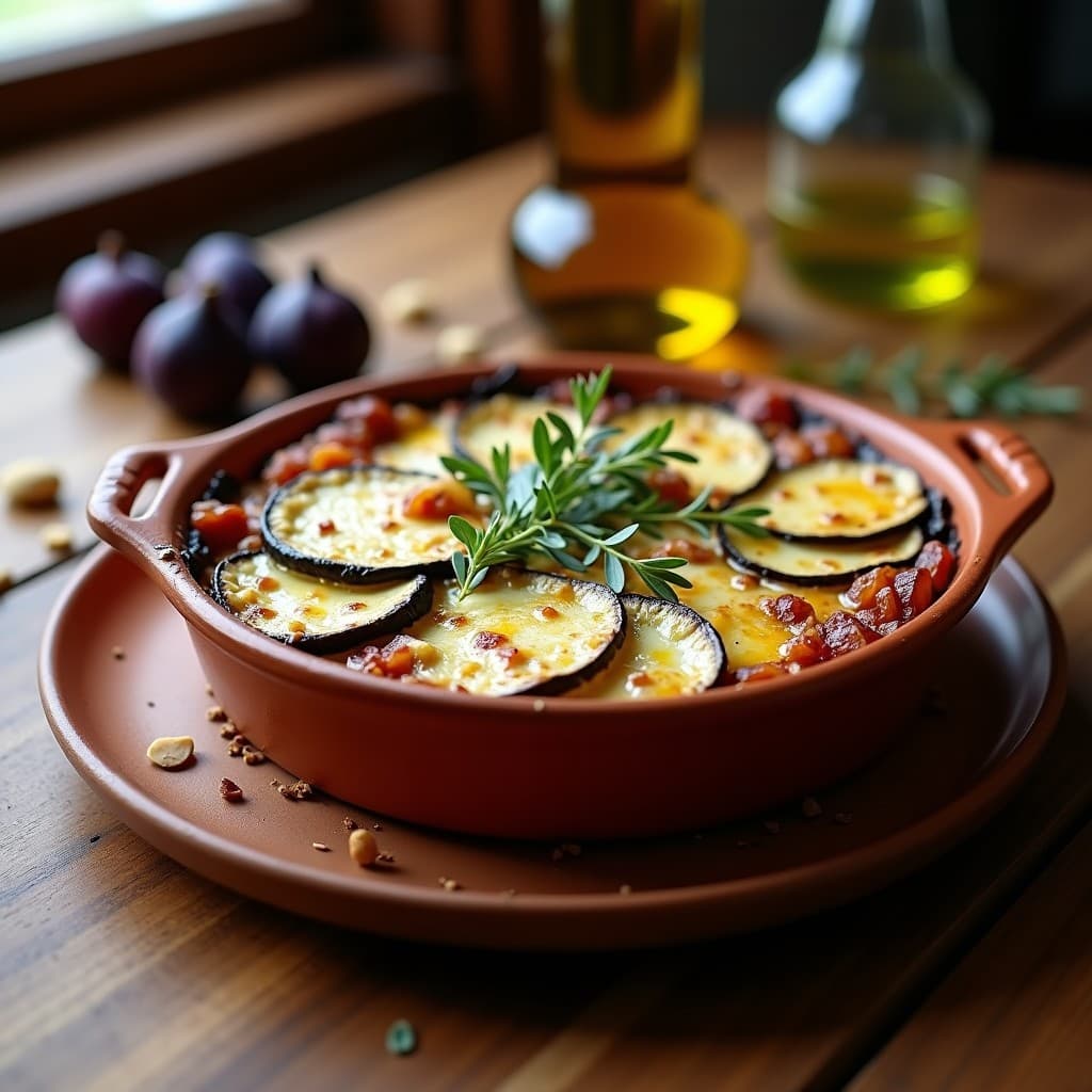 Gratinado de Berenjena y Queso de Oveja con Mermelada de Higo: Receta Griega en Thermomix