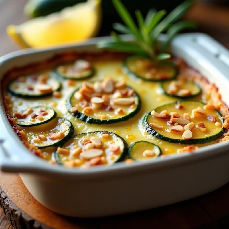 Gratinado de Calabacín y Queso de Almendras: Receta Keto en Airfryer Sin Lácteos