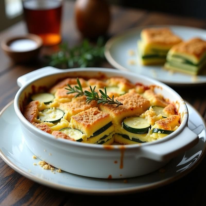 Gratinado de Calabacín y Queso de Cabra con Pan Rallado de Almendras: Receta en Olla Express Sin Lactosa