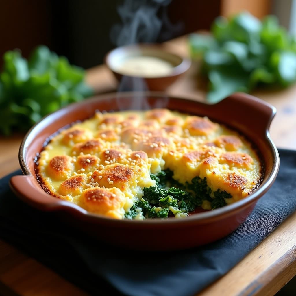 Gratinado de Col Rizada y Queso de Cashew: Receta Vegana en Thermomix sin Lácteos