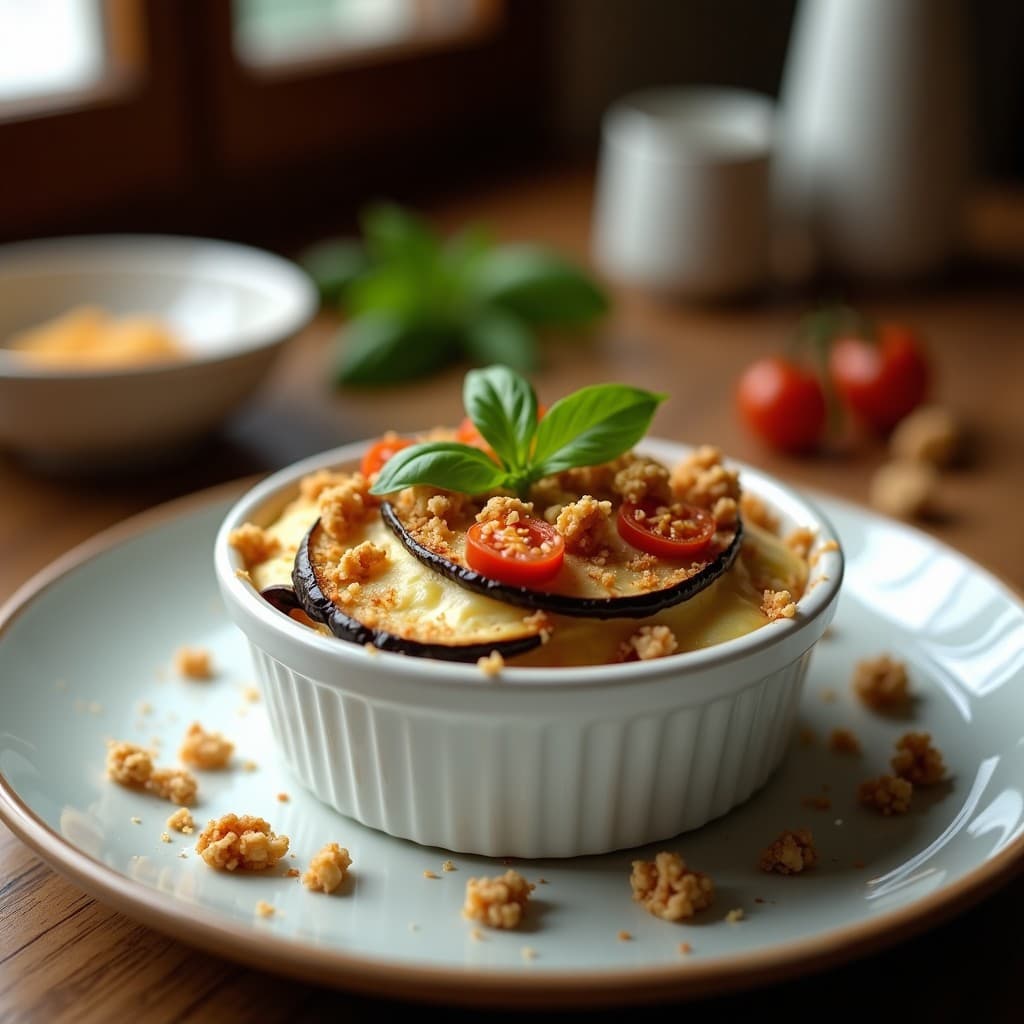 Gratinados de Berenjena y Queso de Cabra con Tomates Secos: Receta Francesa en Airfryer