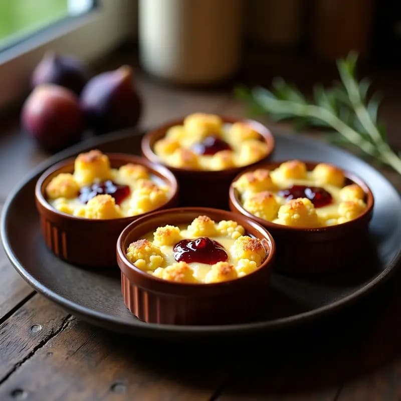 Gratinados de Coliflor y Queso de Cabra con Mermelada de Higuera: Receta Francesa en Thermomix