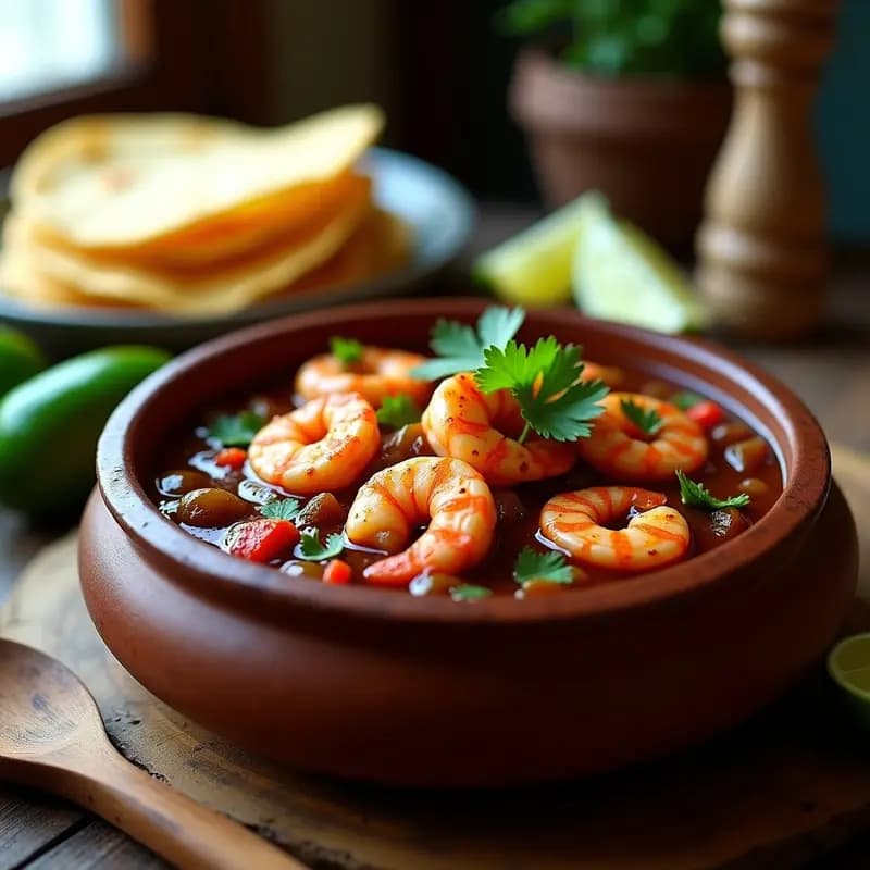 Guiso de Camarones con Cerveza Negra y Chipotle: Receta Mexicana en Olla Lenta
