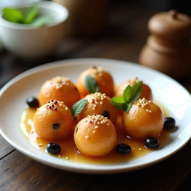 Gulab Jamun de Aceitunas Negras y Stevia: Postre Indio Salado-Dulce Sin Azúcar