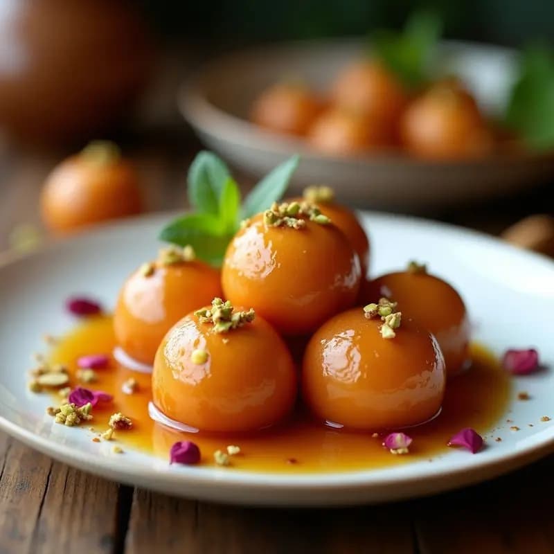 Gulab Jamun de Leche Condensada Vegana: Postre Indio Sin Lácteos en 20 Minutos