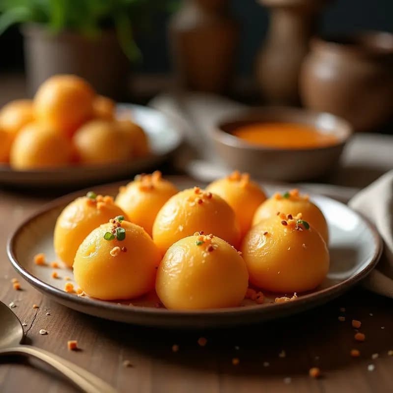 Gulab Jamun de Semolina y Leche de Coco: Dulces Indios Sin Gluten y Veganos