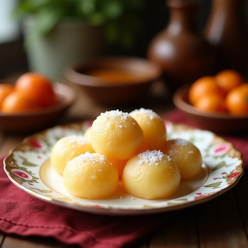 Gulab Jamun de Semolina y Leche de Coco: Postre Indio Vegano Sin Horno en 25 Minutos