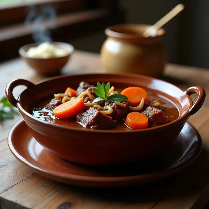 Gulas de Ternera al Roble: Receta Tradicional en Olla Lenta con Toque Ahumado
