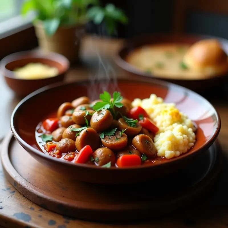 Gulash de Hongos Portobello y Paprika: Receta Húngara Vegana en Olla Rápida