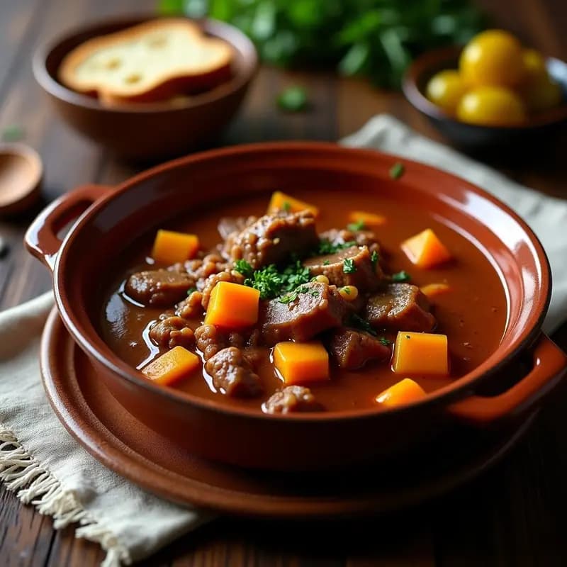 Gulash Húngaro de Res con Ñame: Receta Tradicional en Olla Lenta