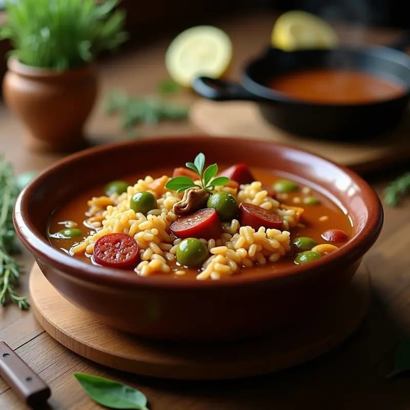 Gumbo de Pollo y Andouille: Sopa Cajún con Okra y Arroz en Olla Express