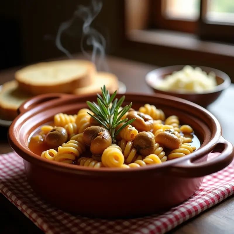 Gurullos con Conejo y Caracoles: Plato Murciano de la Huerta y Sabroso