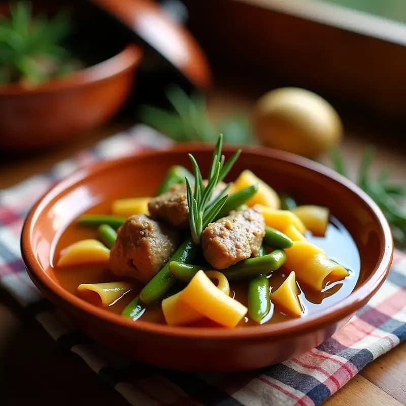 Gurullos con Conejo y Habas Tiernas: Guiso Murciano de la Huerta de la Abuela