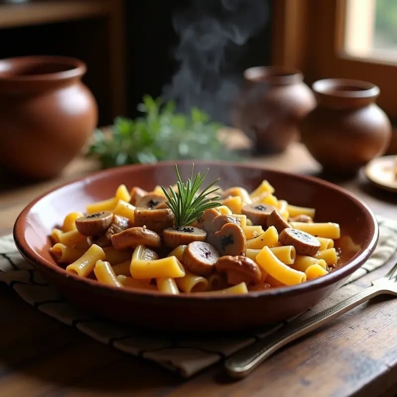 Gurullos con Conejo y Setas: Receta Extremeña de Pasta Tradicional