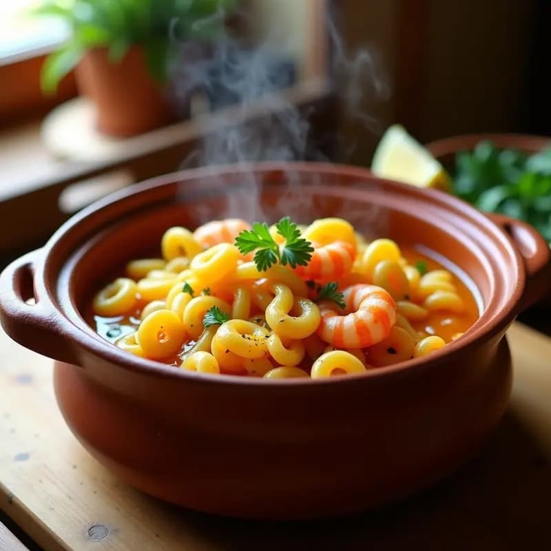 Gurullos con Gambas y Azafrán: Receta Murciana de Mar en 20 Minutos
