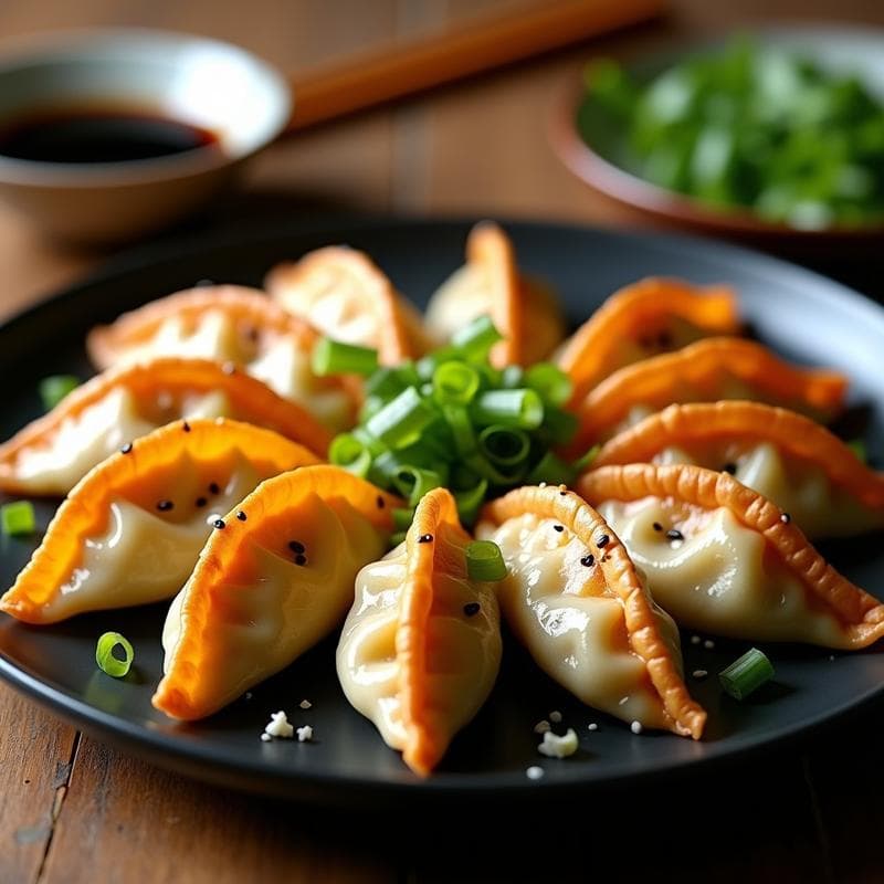 Gyoza de Berenjena Ahumada y Queso Feta: Receta Japonesa en Airfryer Sin Gluten