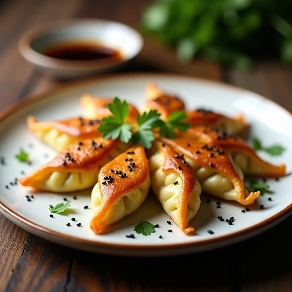 Gyoza de Calabacín y Queso Halloumi: Receta Japonesa Crispy en Sartén