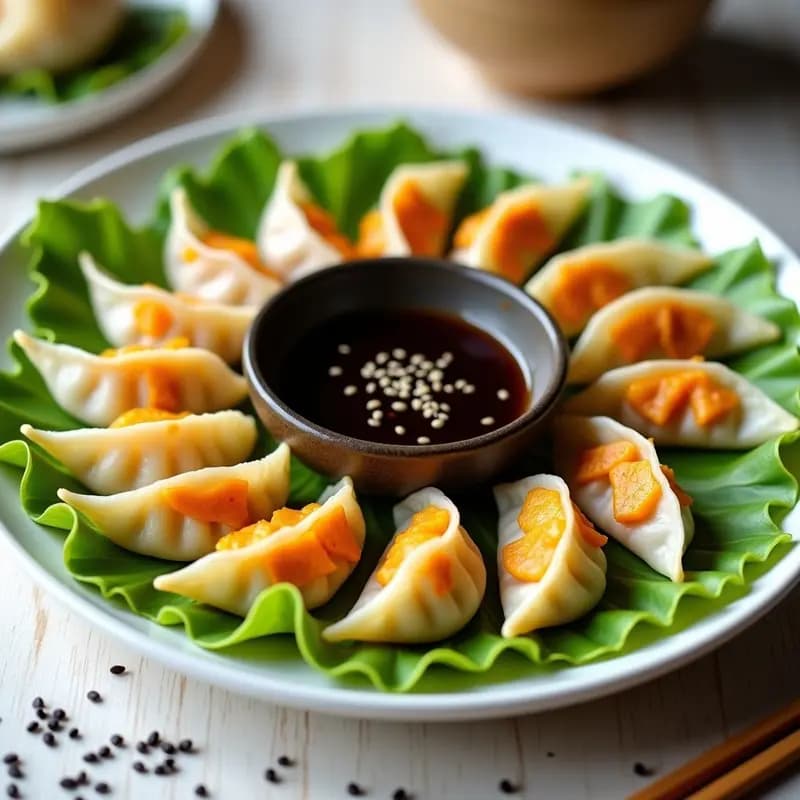 Gyoza Japonesa de Calabaza y Jengibre: Empanadillas al Vapor Veganas y Low Carb