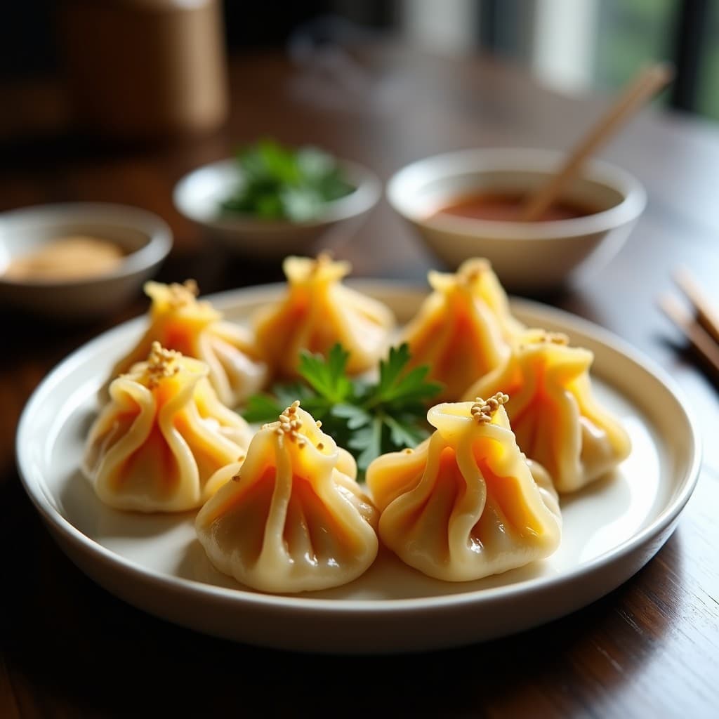 Gyoza de Calabaza Kabocha y Jengibre: Receta Japonesa al Vapor con Salsa de Sésamo y Miel