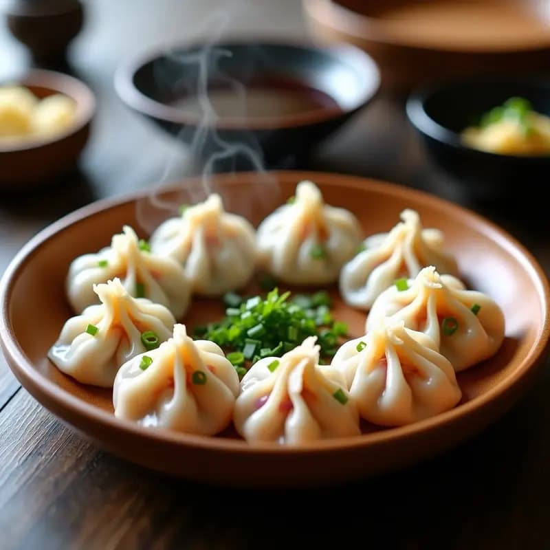 Gyoza Japonesa de Camarón y Cebolla Morada: Receta al Vapor con Salsa de Soja y Jengibre